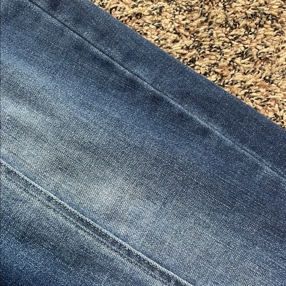 KanCan High Rise Straight Leg Dark Wash Frayed Hem Piped Denim Jeans Sz 29 | GUC - Picture 6 of 7